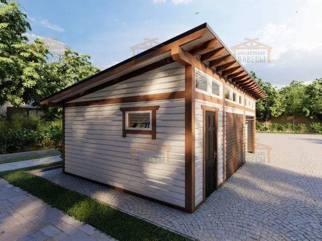 ГАРАЖ ДЛЯ ДВУХ МАШИН СО ХОЗБЛОКОМ ЛАДОГА — Фото 3