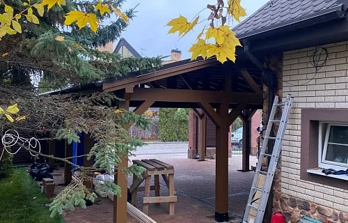 Навес для двух машин АЛЬПИЙСКИЙ — Фото 3