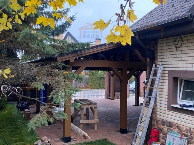 Навес для двух машин АЛЬПИЙСКИЙ — Фото 3