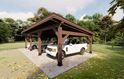 Односкатный навес для авто БЕРГАМО — Фото 2