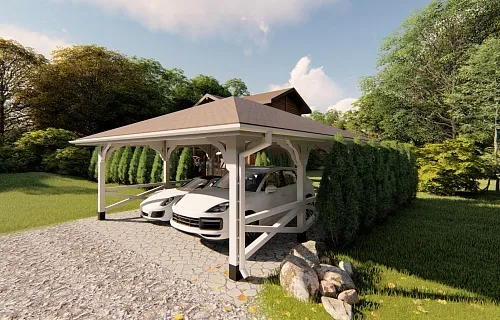 Навес для двух машин РЕНЕССАНС — Фото 11