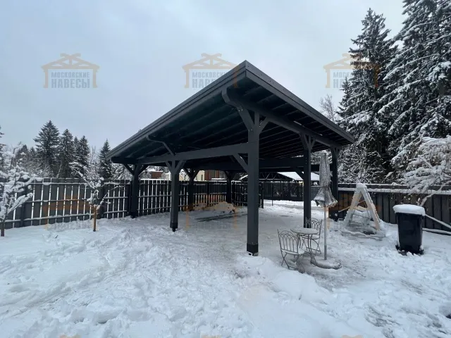 Односкатный навес для машин ХАРТВУД — Фото 2