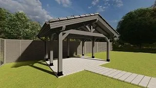 НАВЕС-БЕСЕДКА МАЛИНОВКА - миниатюра