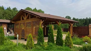 Навес для двух машин КАНТРИ 2.0 - миниатюра