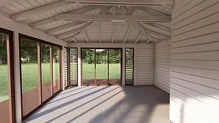 Застекленная беседка ФИОНА - миниатюра