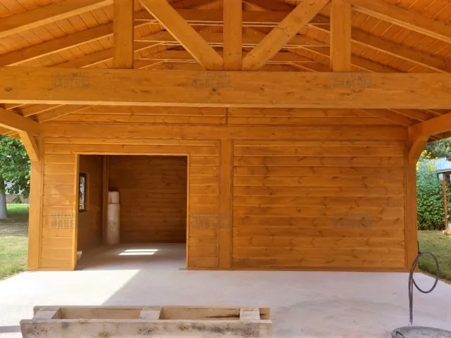 Навес для двух машин с хозблоком РИВЬЕРА 3.0 — Фото 4