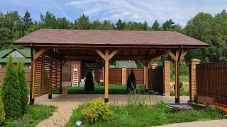 Навес для двух машин КАНТРИ 2.0 - миниатюра