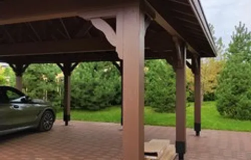 Навес для 3ех машин ВЕСТА — Фото 3