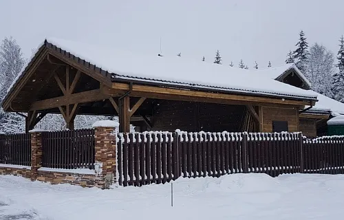 Навес для двух машин с хозблоком ФЭМИЛИ — Фото 7