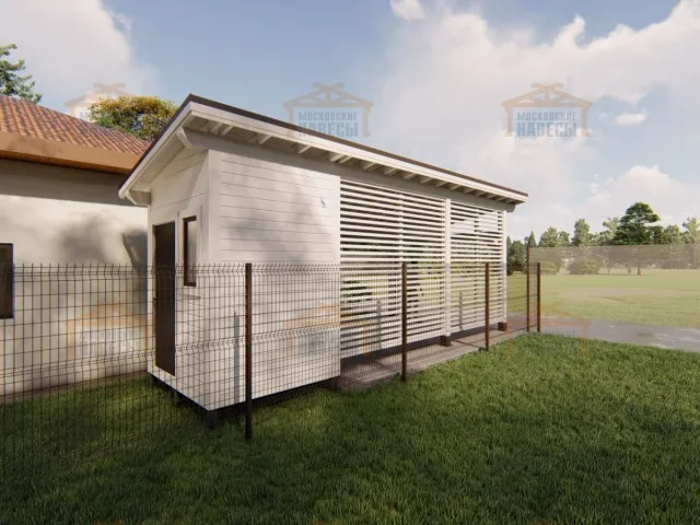 Навес для одной машины с хозблоком МОНАКО — Фото 9