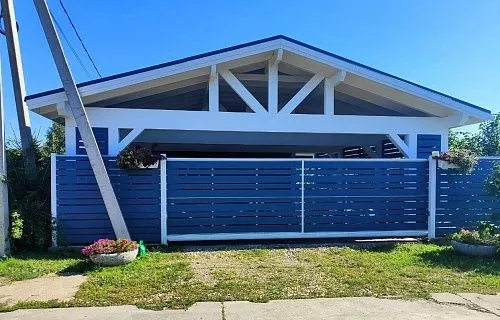 Навес для трех авто с хозблоком СОНАТА — Фото 2