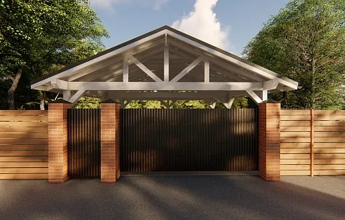 Навес для двух машин КАНТРИ — Фото 15