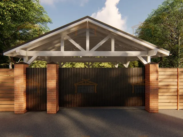 Навес для двух машин КАНТРИ — Фото 15