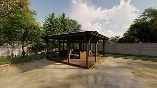 Застекленная беседка ГРАФСКАЯ ПРИСТАНЬ MINI - миниатюра