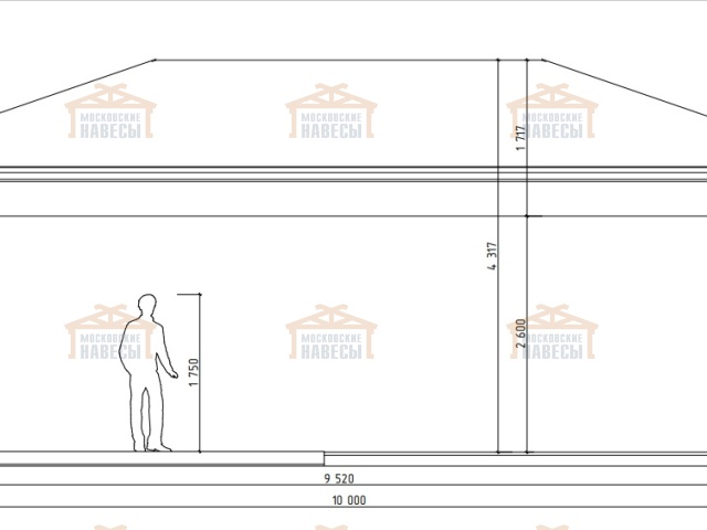 Навес для трех машин ЛАДЬЯ — Фото 9
