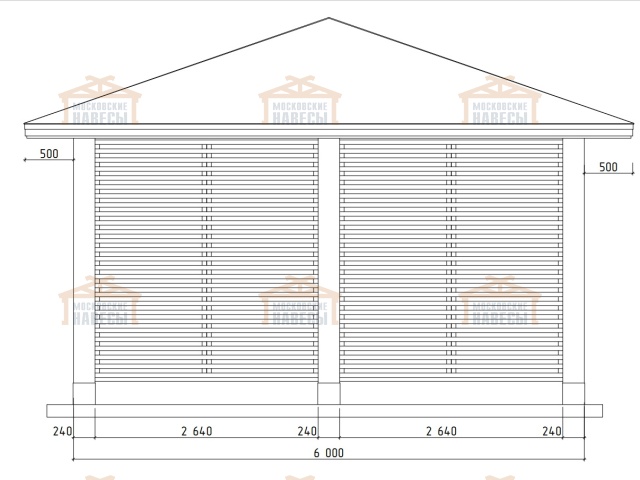 Навес для трех машин ЛАДЬЯ — Фото 10