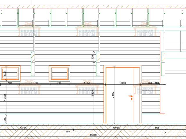 Навес для двух машин с хозблоком ВИКИНГ 2.0 — Фото 15