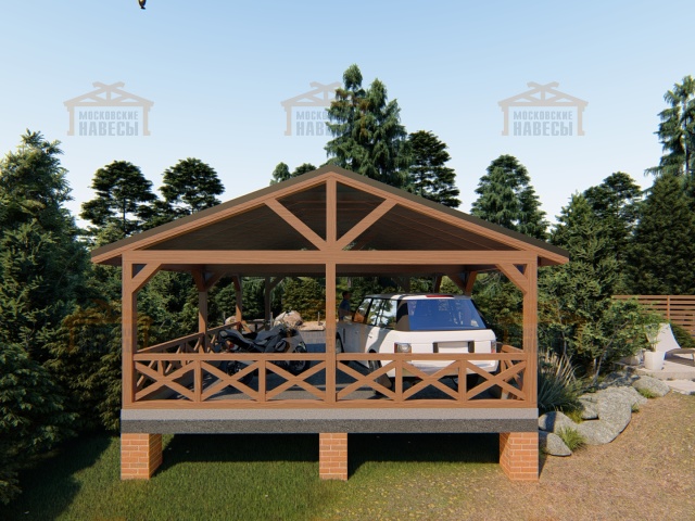 Навес для двух машин ПРОВАНС — Фото 6