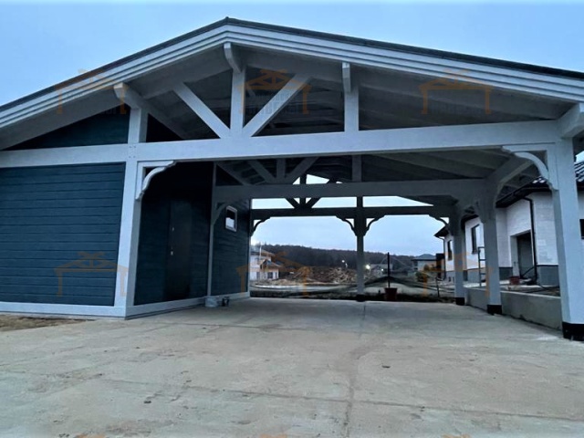 Навес для двух автомобилей с хозблоком БАВАРИЯ MAXI — Фото 2