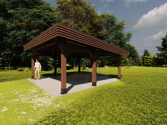 Навес для двух машин РОНДО — Фото 10