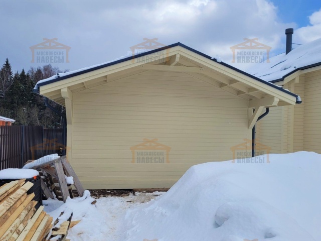 Навес для двух машин с хозблоком МАЯК — Фото 2