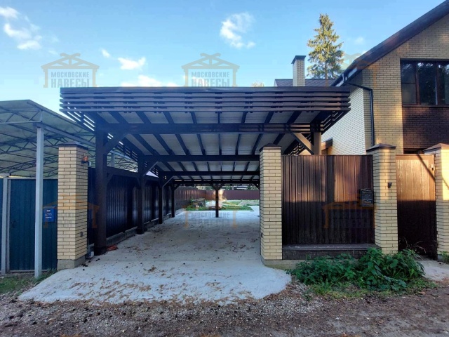 Навес для двух машин РОНДО — Фото 8