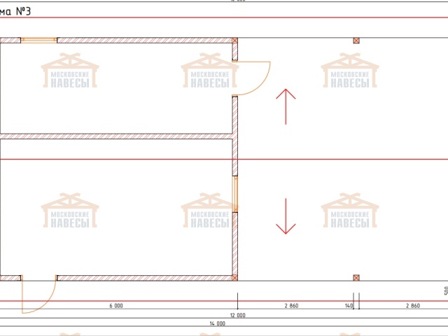 Навес для двух машин с хозблоком МАЯК — Фото 4