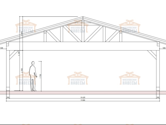 Навес для трех машин ТРИО — Фото 15