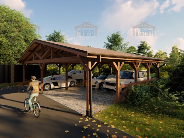 Навес для восьми машин ФЕНИКС — Фото 2