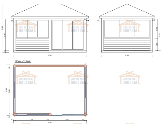 Застекленная беседка АКВИТАНИЯ 2.0 — Фото 7
