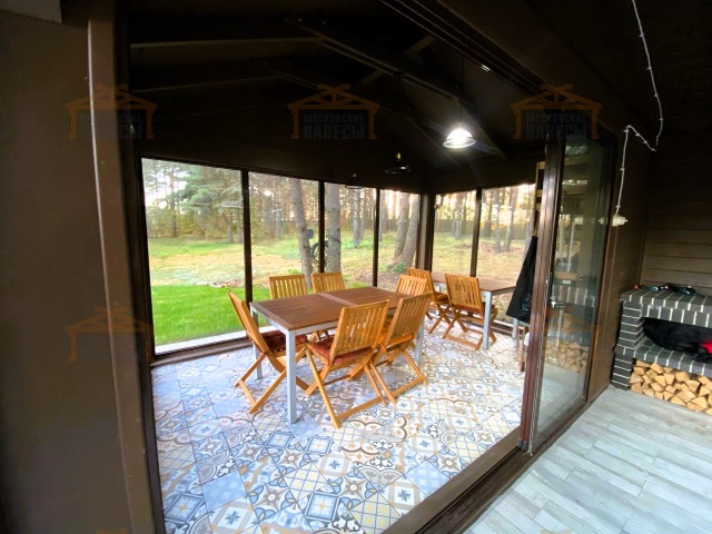 Застекленная беседка БУРЕВЕСТНИК 2.0 — Фото 6