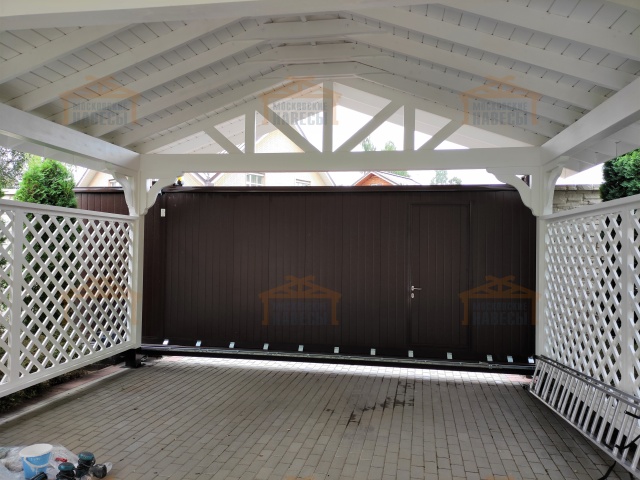 Деревянный навес для машин с перголами НИКОЛЬСКИЙ — Фото 5