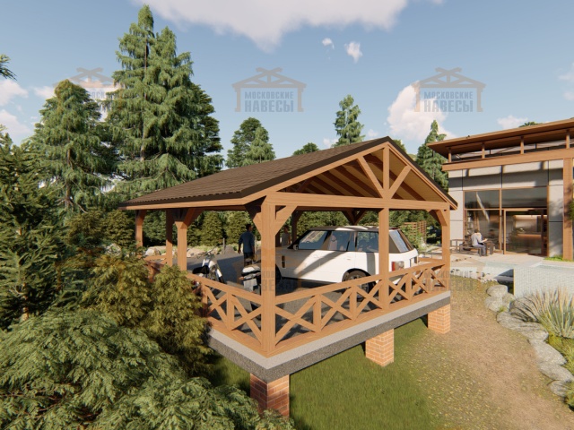 Навес для двух машин ПРОВАНС — Фото 8