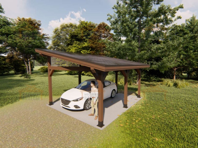 Навес для одного автомобиля ЛОТУС 2.0 — Фото 3