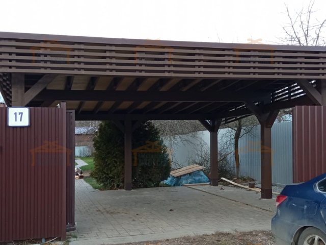 Навес для двух машин РОНДО — Фото 6