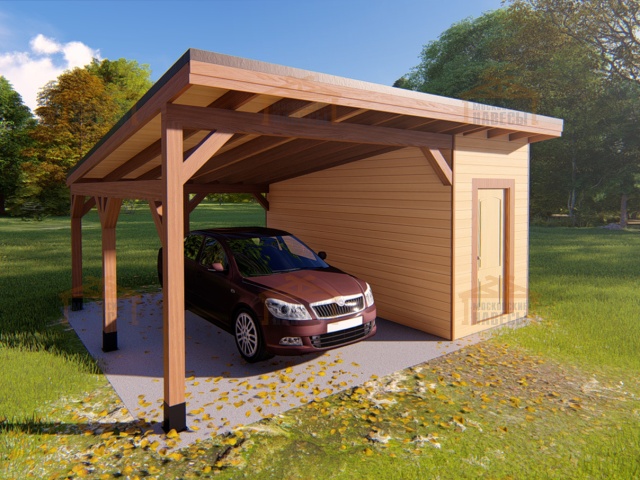 Навес для одной машины с хозблоком ЛЕГРАН — Фото 6