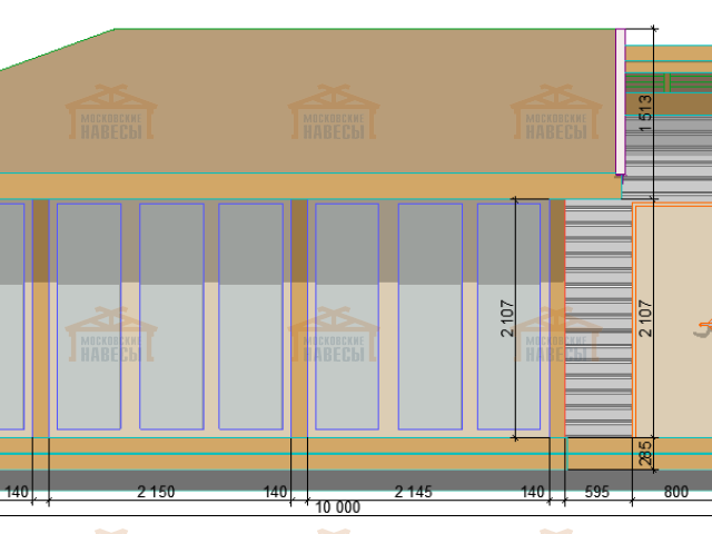 Застекленная беседка с хозблоками ТЕСЛА — Фото 9