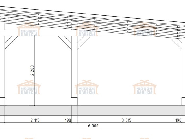 Навес для двух машин РОНДО — Фото 12