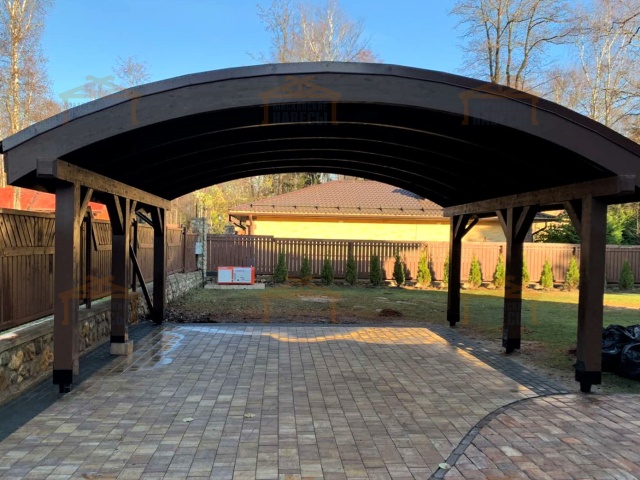 НАВЕС С ГНУТОКЛЕЕНЫМИ БАЛКАМИ ОКСФОРД — Фото 2