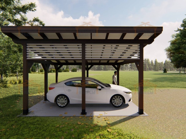 Навес для одного автомобиля ЛОТУС 2.0 — Фото 2