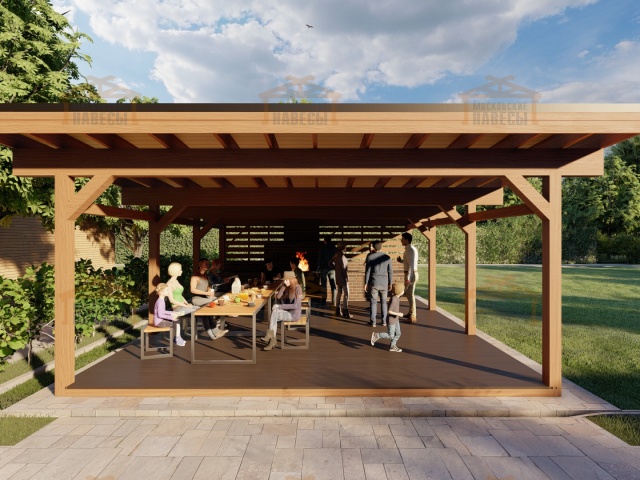 НАВЕС ДЛЯ БАРБЕКЮ НОРМАНДИЯ — Фото 3