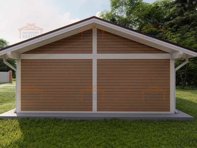 Навес для двух машин с хозблоком РИВЬЕРА 2.0 — Фото 7