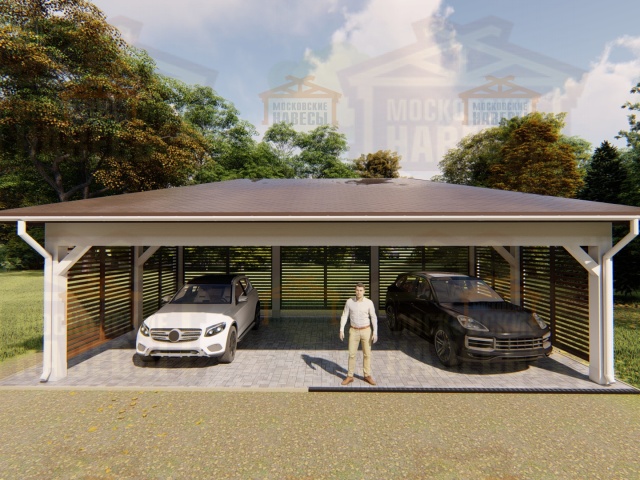 Навес для трех машин ЛАДЬЯ — Фото 5