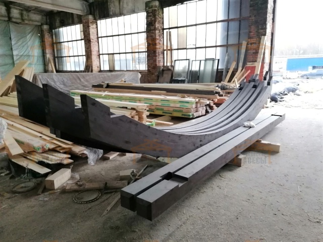 НАВЕС С ГНУТОКЛЕЕНЫМИ БАЛКАМИ ОКСФОРД — Фото 4