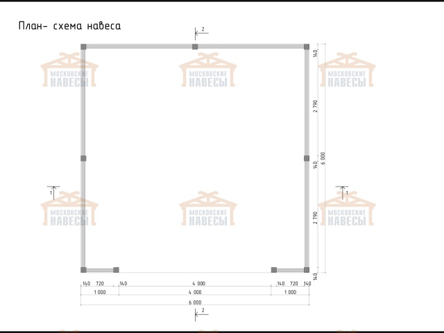 Навес для двух машин ПРОВАНС — Фото 9