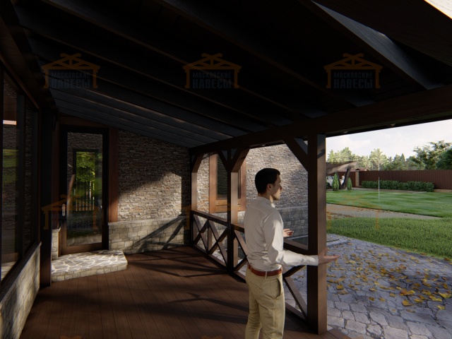 ДЕРЕВЯННАЯ ВЕРАНДА ВЕГА — Фото 4