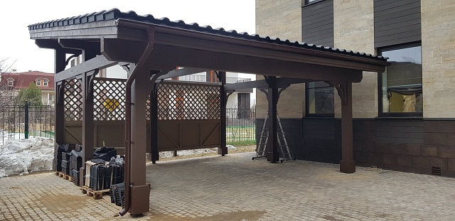 «Односкатный Навес из клееных балок в КП Ренессанс Парк. Отзыв Светланы.» — отзыв