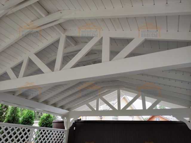 Деревянный навес для машин с перголами НИКОЛЬСКИЙ — Фото 6