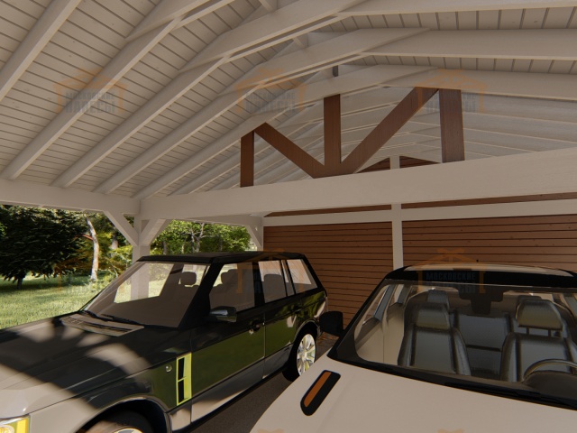 Навес для двух машин с хозблоком РИВЬЕРА 2.0 — Фото 8