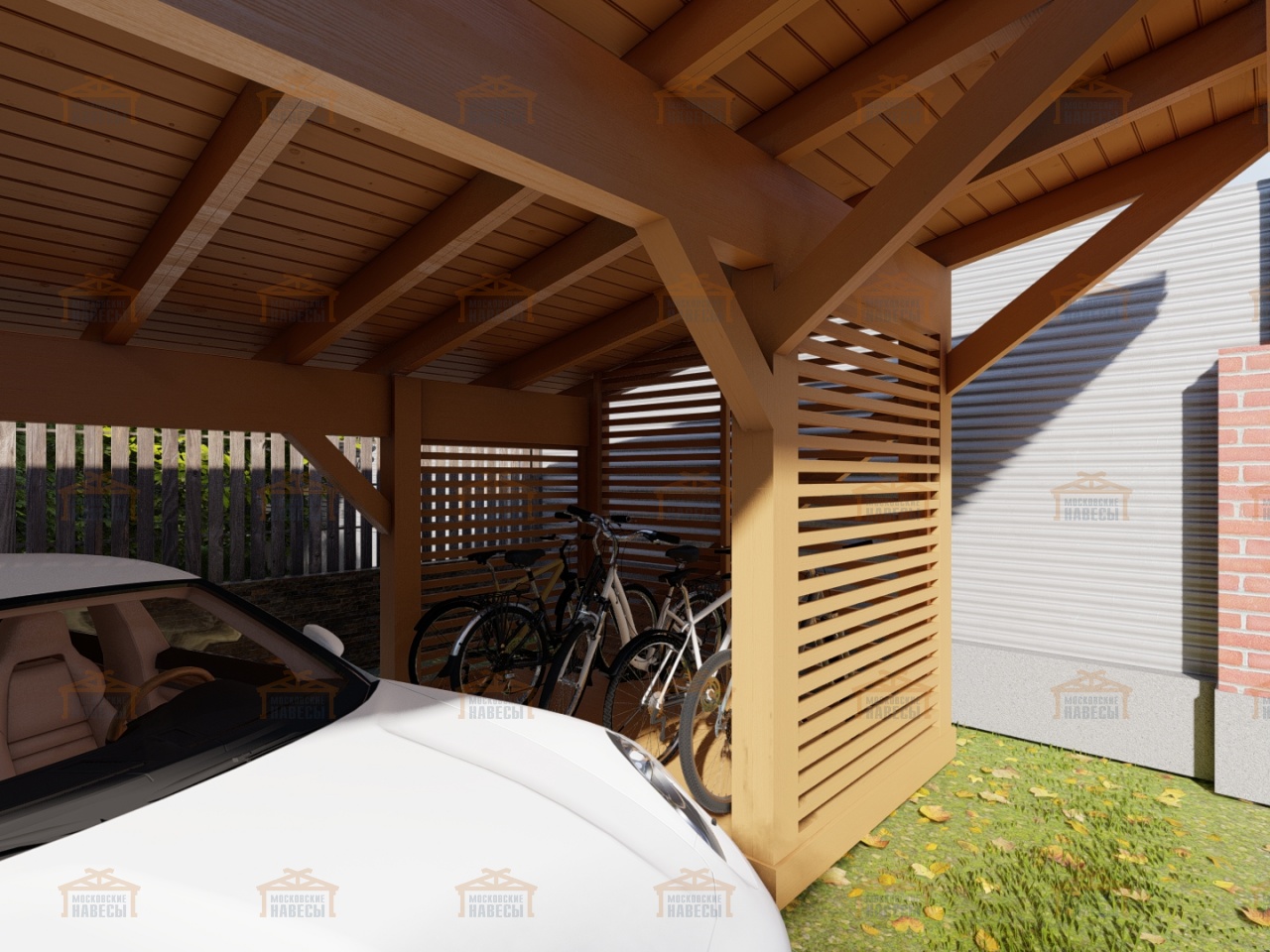 Внутреннее пространство гаража из минибруса